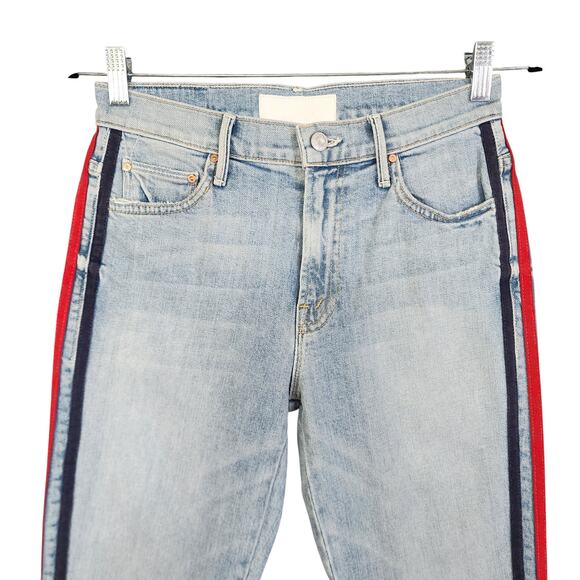 Mother Superior Womens Insider Crop Step Fray Jeans Size 25 Thanks Again Racer - Picture 3 of 16